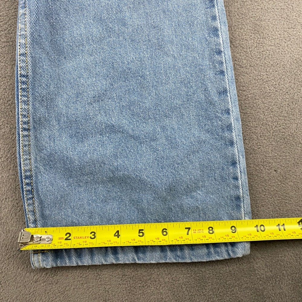 Dont Call Me Jennyfer Y2K Low Rise Flare Jeans Light Wash Raw Waist 24 US 34 FR - Picture 8 of 10